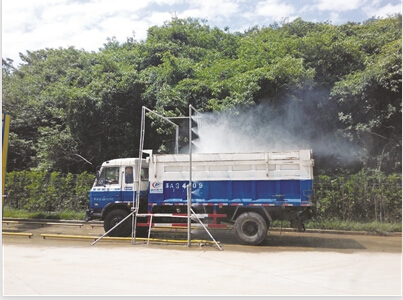 運(yùn)輸?shù)V料車輛噴淋降塵裝置