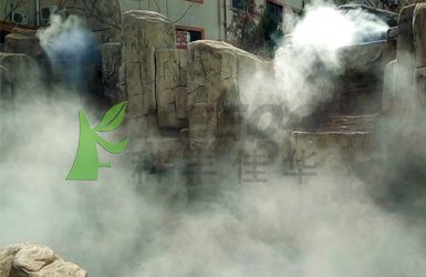 智選酒店假山噴霧造景系統