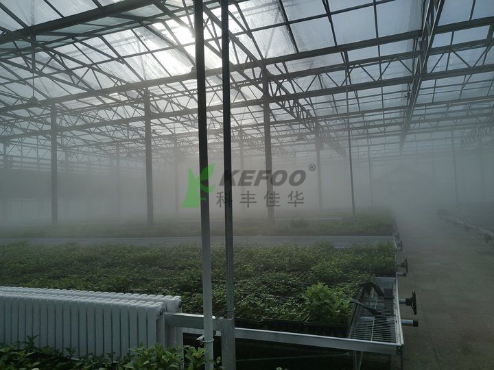 山東濟南溫室大棚噴霧加濕降溫系統